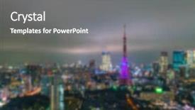  Presentation with city japan - PPT theme having bokeh lights tokyo city japan background and a gray colored foreground