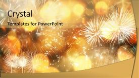  Presentation with christmas magic - Colorful PPT theme enhanced with bokeh of christmas lights magic backdrop and a yellow colored foreground