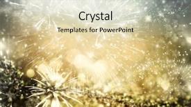  Presentation with blurred bokeh - Audience pleasing presentation theme consisting of bokeh of christmas lights magic backdrop and a soft green colored foreground