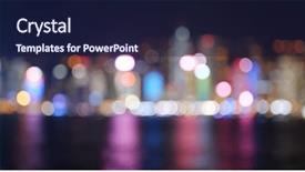  Presentation with view of rotterdam city - Amazing PPT layouts having bokeh of city night view backdrop and a  colored foreground