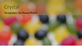  Presentation with jelly - PPT layouts featuring bokeh-of-color-jelly-candy background and a gold colored foreground