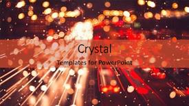  Presentation with traffic jam - Amazing PPT layouts having bokeh of evening traffic jam backdrop and a red colored foreground