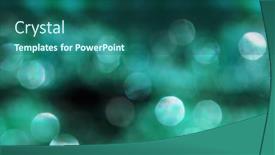  Presentation with green lights - Beautiful slide deck featuring bokeh-of-lights-on-green backdrop and a ocean colored foreground