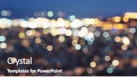  Presentation with night sky aviation moon - PPT theme featuring bokeh of night barcelona spain background and a dark gray colored foreground