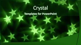  Presentation with shining star - Slide set having bokeh stars background background and a forest green colored foreground