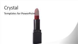 Presentation with lipstick - Colorful PPT layouts enhanced with white background with reflection backdrop and a white colored foreground