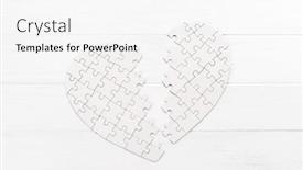  Presentation with heart puzzle - Slide deck with bold-heart-shaped-puzzle background and a white colored foreground