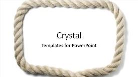  Presentation with hemp - Slide deck with bold hemp rope laid as a frame isolated on white background and a white colored foreground