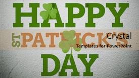  Presentation with st patricks day - Amazing PPT theme having bold st patricks day message backdrop and a coral colored foreground