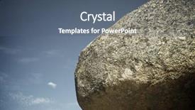  Presentation with rock - Amazing presentation theme having bolder - rock formation in la pedriza backdrop and a ocean colored foreground