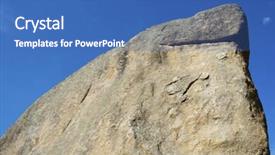  Presentation with rock - Cool new PPT theme with bolder - rock formation in la pedriza backdrop and a teal colored foreground