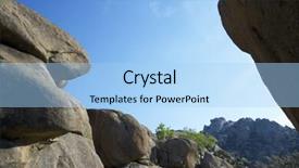  Presentation with rock - Colorful presentation design enhanced with bolder - rock formation in la pedriza backdrop and a light blue colored foreground