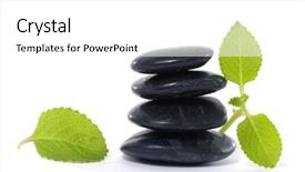  Presentation with spa stones leaves - Presentation theme having bolder - spa background leaves and zen background and a  colored foreground