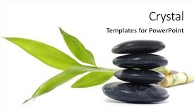  Presentation with spa stones leaves - Audience pleasing presentation consisting of bolder - spa background leaves and zen backdrop and a  colored foreground
