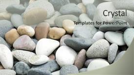  Presentation with stones - Slides featuring bolder - stones and pebbles background background and a  colored foreground