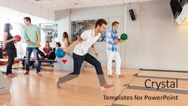  Presentation with group of people - Beautiful PPT theme featuring bolero - group of young people playing backdrop and a coral colored foreground