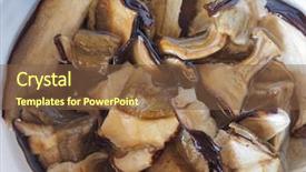  Presentation with vietnamese food bun cha - Cool new PPT theme with boletus edulis aka penny bun backdrop and a  colored foreground