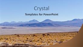  Presentation with landscape - Presentation theme having bolivia-antiplano-landscape-with-vicunas background and a light blue colored foreground