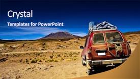  Presentation with jeep - Amazing presentation design having bolivia dramatic landscape jeep desert backdrop and a navy blue colored foreground