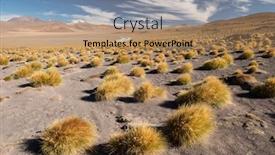  Presentation with dry - Beautiful PPT theme featuring bolivian-desert-with-dry-grass backdrop and a coral colored foreground