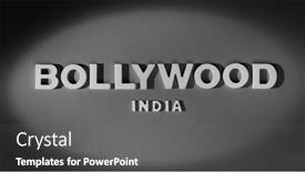  Presentation with bollywood movie - PPT theme featuring bollywood-india-old-movie-style background and a gray colored foreground