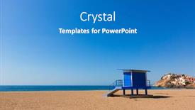  Presentation with mediterranean - Colorful slides enhanced with bolnuevo-beach-in-mazarron-murcia backdrop and a teal colored foreground