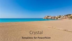  Presentation with mediterranean - PPT theme enhanced with bolnuevo-beach-in-mazarron-murcia background and a coral colored foreground