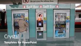  Presentation with vending machine - Slide set enhanced with bologna-italy-april-19-2014 background and a seafoam green colored foreground