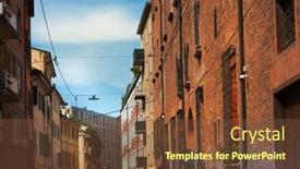  Presentation with old fashioned - PPT layouts featuring bologna traditional old-fashioned building italy background and a tawny brown colored foreground