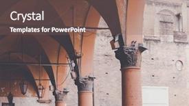  Presentation with examples street food - Beautiful slides featuring bologna traditional typical street arcade backdrop and a violet colored foreground