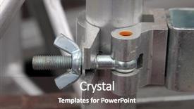  Presentation with nut - PPT theme featuring bolt and wing nut background and a dark gray colored foreground