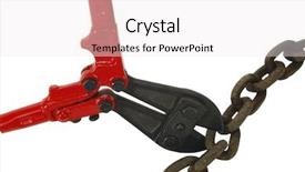  Presentation with supply chain iot - Colorful PPT theme enhanced with bolt cutters breaking rusty chain backdrop and a white colored foreground