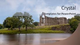  Presentation with england - Cool new PPT theme with bolton abbey in wharfedale backdrop and a light blue colored foreground