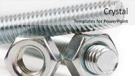  Presentation with nuts - Beautiful presentation theme featuring bolts and nuts isolated backdrop and a light gray colored foreground