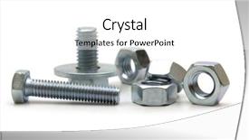  Presentation with nuts - Colorful slides enhanced with bolts and nuts on white backdrop and a white colored foreground