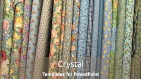  Presentation with colorful fabric - Colorful slides enhanced with quilt - bolts of colorful fabric backdrop and a coral colored foreground