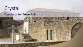  Presentation with catholic 16 chapel - Colorful slide deck enhanced with bom - chapel of sao frutuoso backdrop and a  colored foreground