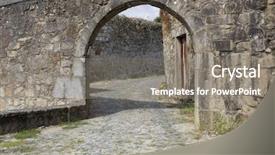  Presentation with catholic 16 chapel - Slide set consisting of bom - entrance of the chapel background and a  colored foreground