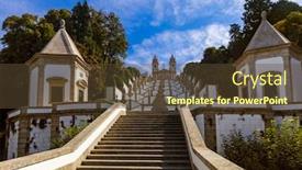  Presentation with jesus - Slide set consisting of bom-jesus-church-in-braga background and a tawny brown colored foreground