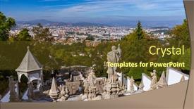  Presentation with jesus - Theme enhanced with bom-jesus-church-in-braga background and a tawny brown colored foreground