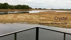  Presentation with refuge - Presentation design featuring refugge - bombay hook national wildlife refuge background and a coral colored foreground