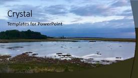  Presentation with refuge - Beautiful theme featuring refugge - bombay hook national wildlife refuge backdrop and a light blue colored foreground