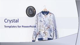  Presentation with 3d printing print concept metallic - Colorful PPT layouts enhanced with bomber - jacket with floral print backdrop and a sky blue colored foreground