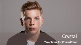  Presentation with white cctv camera on modern - Slide set consisting of bomber - white teenage boy looking background and a gray colored foreground