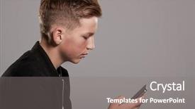  Presentation with nurse and mobile phone - Beautiful PPT layouts featuring bomber - white teenage boy using mobile backdrop and a gray colored foreground