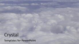  Presentation with bon voyage - Beautiful PPT theme featuring bon voyage - aerial photography with white fluffy backdrop and a light gray colored foreground