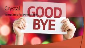  Presentation with goodbye - Beautiful presentation featuring bon voyage - goodbye card with colorful background backdrop and a red colored foreground