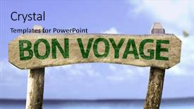  Presentation with bon voyage - Theme with bon voyage - have a good trip background and a light blue colored foreground