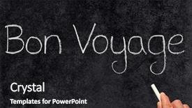  Presentation with bon voyage - Amazing slides having bon voyage have a good backdrop and a dark gray colored foreground