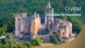  Presentation with france - Slides featuring bonaguil-castle-in-lot-et background and a ocean colored foreground